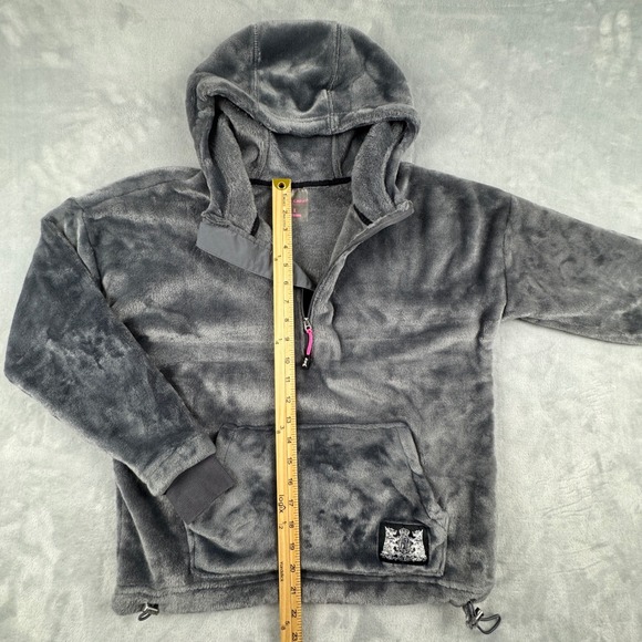 Juicy Couture Y2K Sport‎ Women's SUPER SOFT Velour Fleece Half Zip Hoodie Size S - Picture 7 of 16